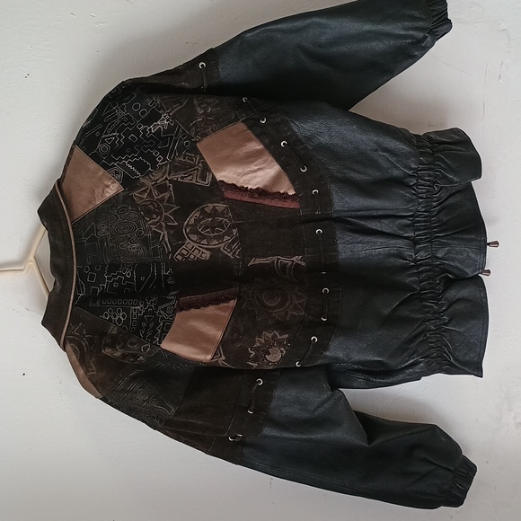 ADLER Women's Leather Patchwork Jacket - Picture 2 of 7